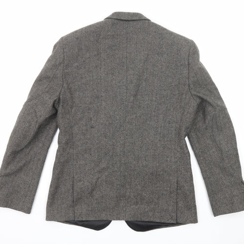 ASOS Mens Grey Polyester Jacket Suit Jacket Size 38 Regular