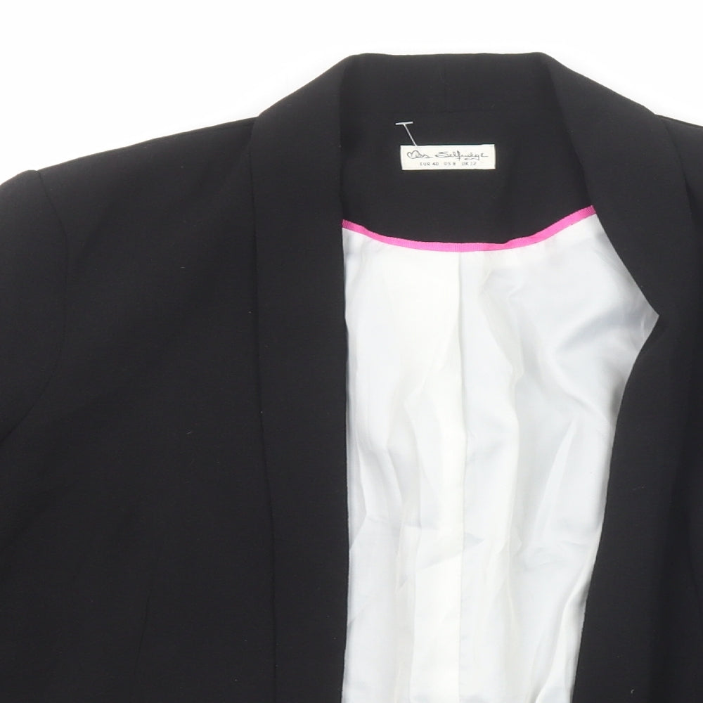 Miss Selfridge Womens Black Jacket Blazer Size 12