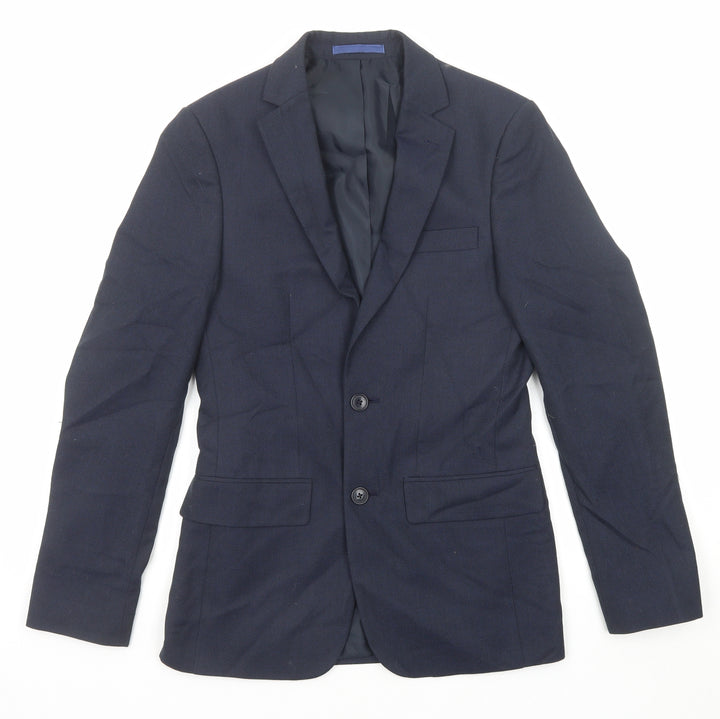 Marks and Spencer Mens Blue Polyester Jacket Suit Jacket Size 34 Regular