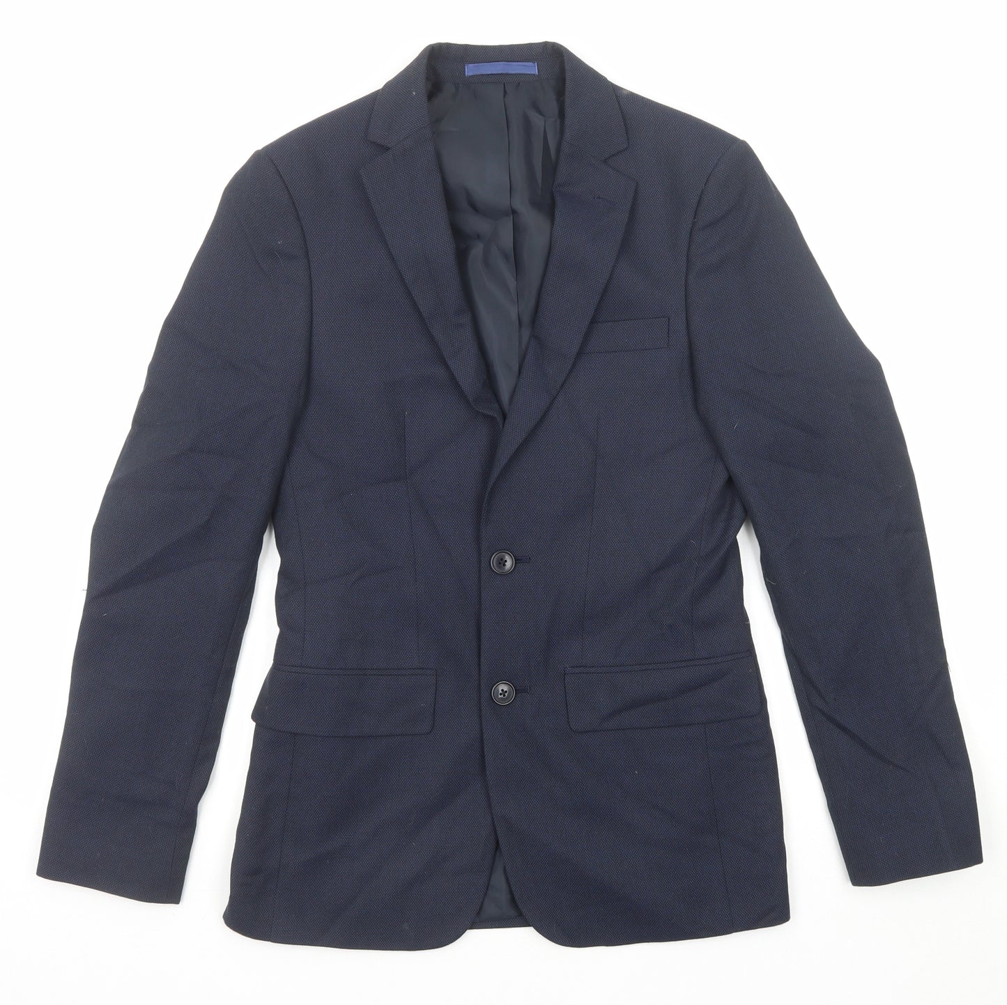 Marks and Spencer Mens Blue Polyester Jacket Suit Jacket Size 34 Regular