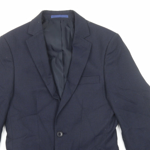 Marks and Spencer Mens Blue Polyester Jacket Suit Jacket Size 34 Regular