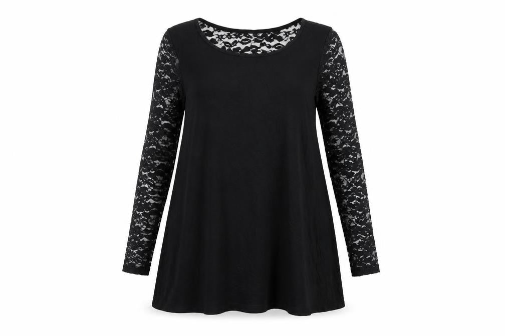 VERO MODA Womens Black Floral Viscose Trapeze & Swing Size XS Round Neck Pullover