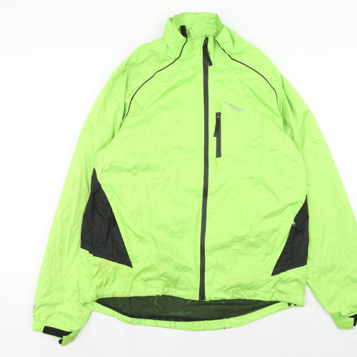 Muddy Fox Mens Green Windbreaker Jacket Size XL Zip