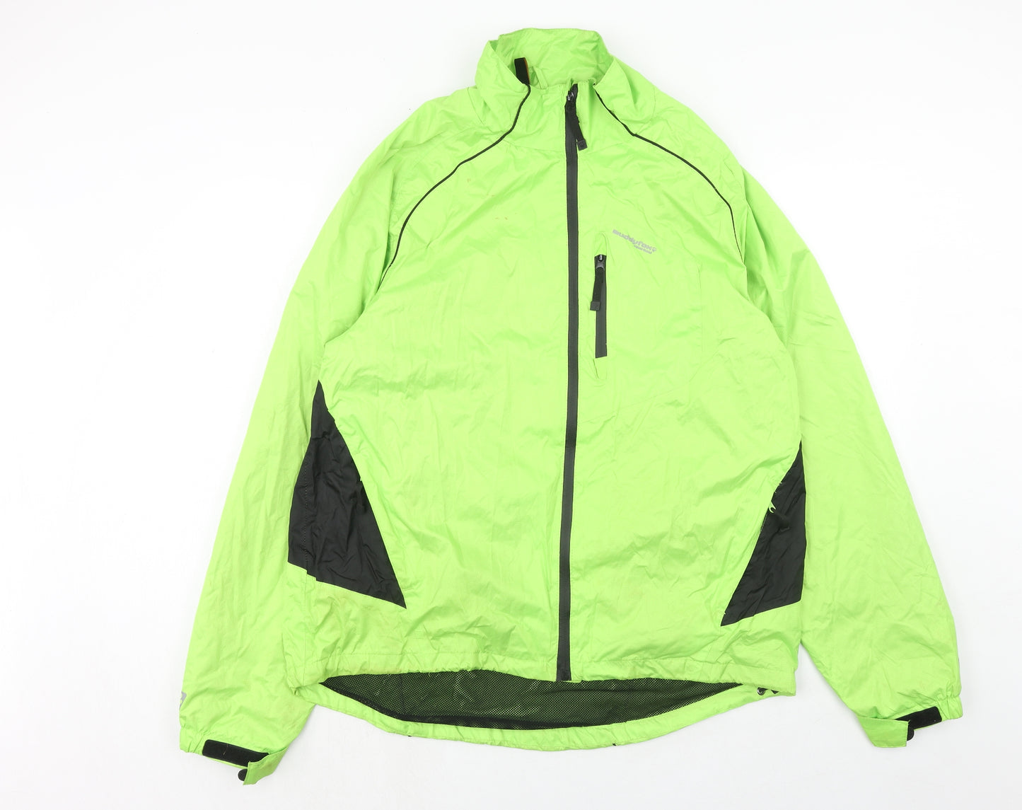 Muddy Fox Mens Green Windbreaker Jacket Size XL Zip