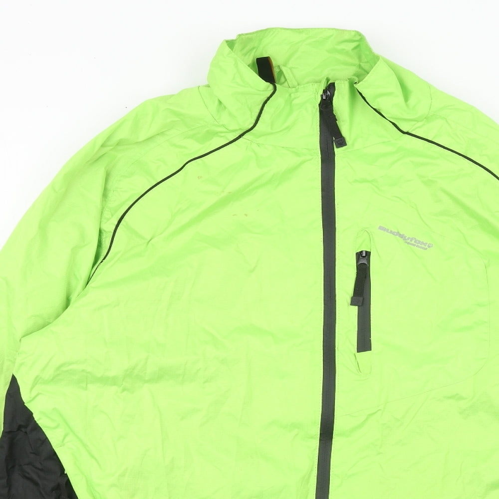 Muddy Fox Mens Green Windbreaker Jacket Size XL Zip
