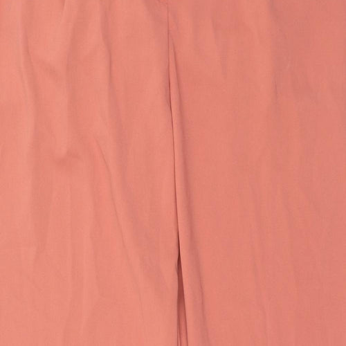 Dorothy Perkins Womens Pink Polyester Trousers Size 16 Regular Zip