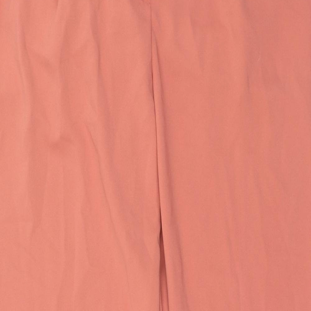 Dorothy Perkins Womens Pink Polyester Trousers Size 16 Regular Zip