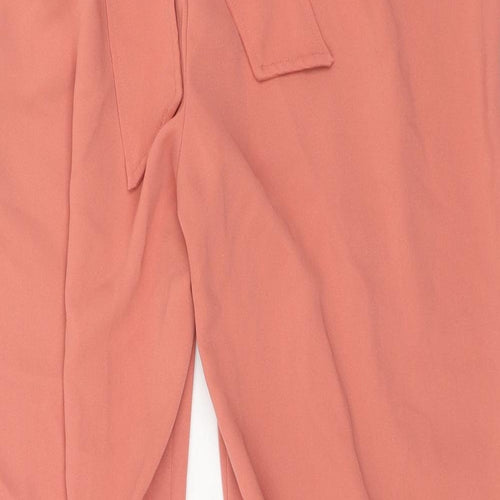 Dorothy Perkins Womens Pink Polyester Trousers Size 16 Regular Zip