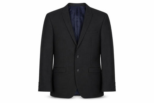 Front view of Next men’s grey polyester jacket suit jacket, size 40, regular