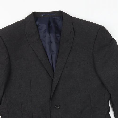 NEXT Mens Grey Polyester Jacket Suit Jacket Size 40 Regular
