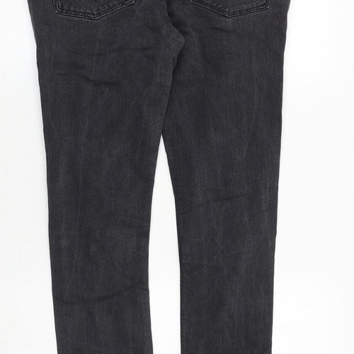 River Island Mens Grey Cotton Skinny Jeans Size 32 in Regular Zip