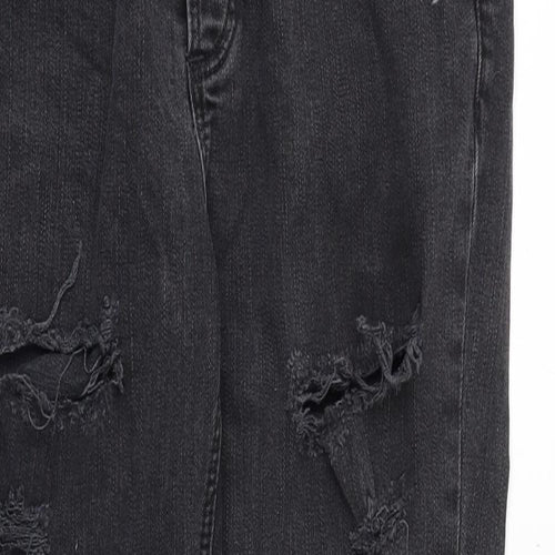 River Island Mens Grey Cotton Skinny Jeans Size 32 in Regular Zip