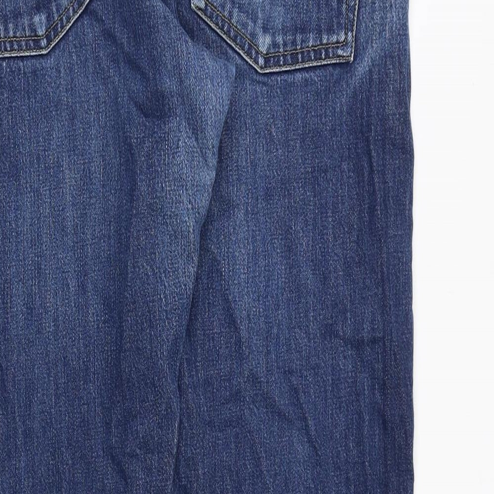 Carhartt Mens Blue Cotton Straight Jeans Size 36 in Regular Button