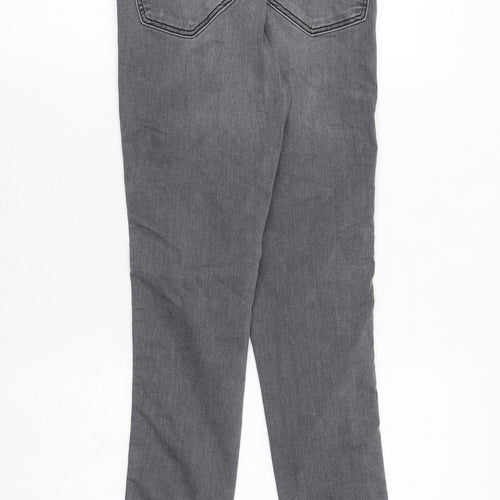 Topshop Womens Grey Cotton Skinny Jeans Size 28 in Regular Zip
