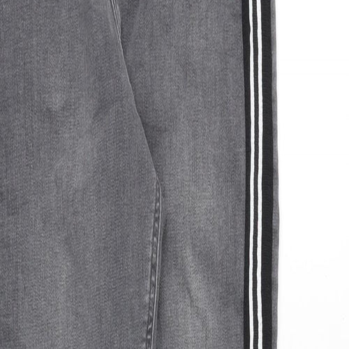Topshop Womens Grey Cotton Skinny Jeans Size 28 in Regular Zip