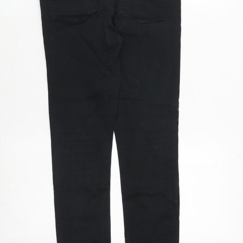 River Island Womens Black Cotton Skinny Jeans Size 8 Regular Zip