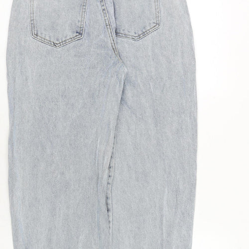Nasty Gal Womens Blue Cotton Mom Jeans Size 8 Regular Zip