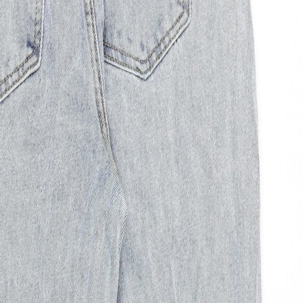 Nasty Gal Womens Blue Cotton Mom Jeans Size 8 Regular Zip