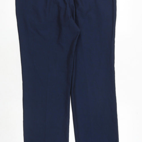 NEXT Mens Blue Polyester Dress Pants Trousers Size 34 in Regular Zip