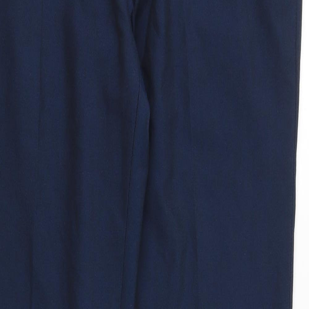 NEXT Mens Blue Polyester Dress Pants Trousers Size 34 in Regular Zip