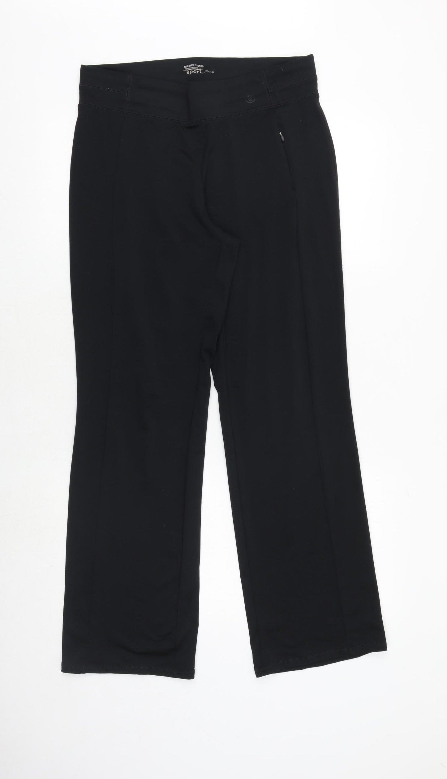 Dunnes Stores Womens Black Polyester Jogger Trousers Size 14 Regular