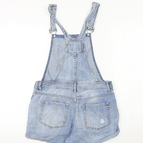 FOREVER 21 Womens Blue 100% Cotton Dungaree One-Piece Size M Buckle
