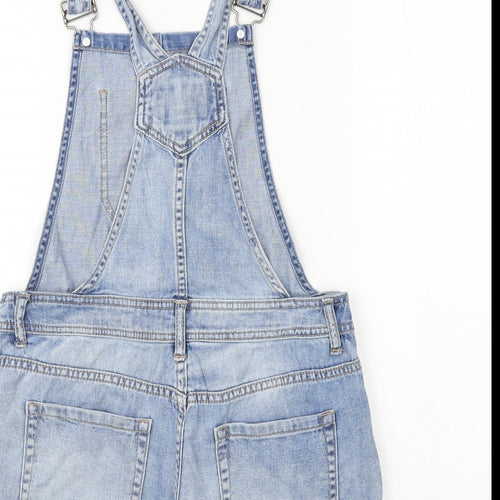 FOREVER 21 Womens Blue 100% Cotton Dungaree One-Piece Size M Buckle