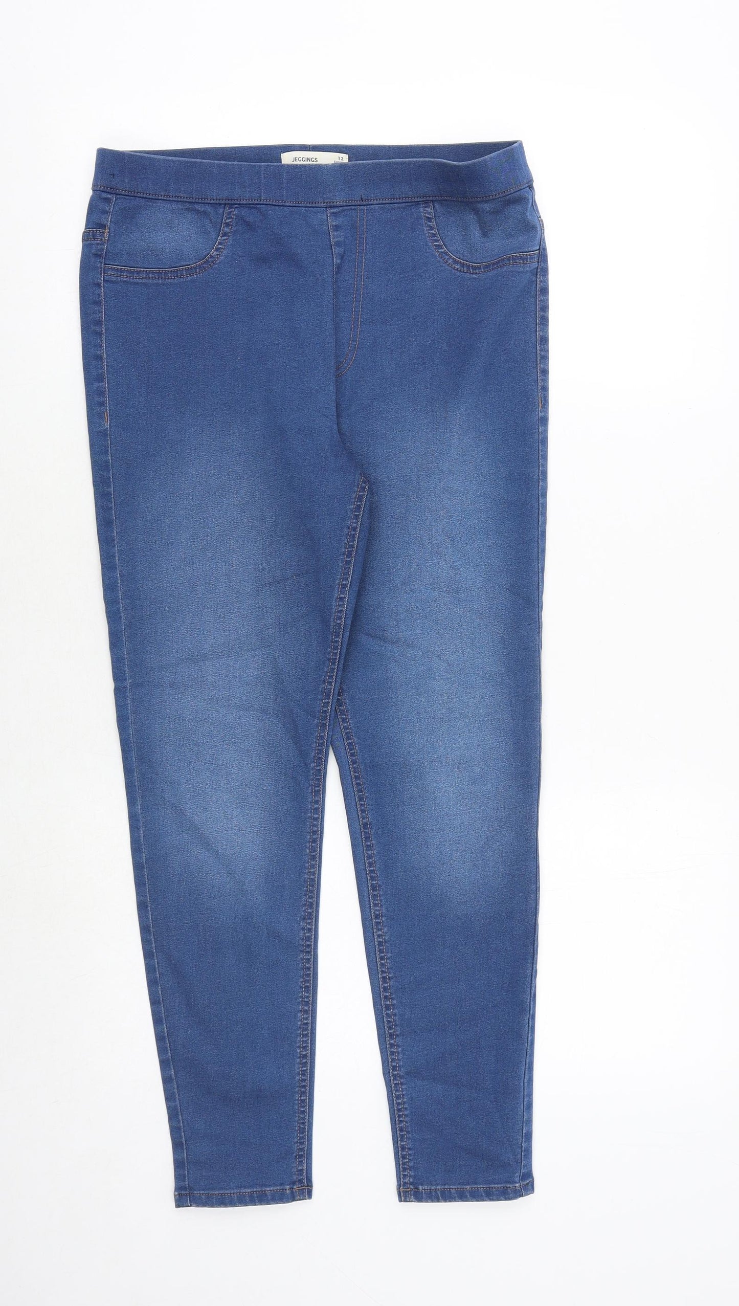 Marks and Spencer Womens Blue Cotton Jegging Jeans Size 12 Regular