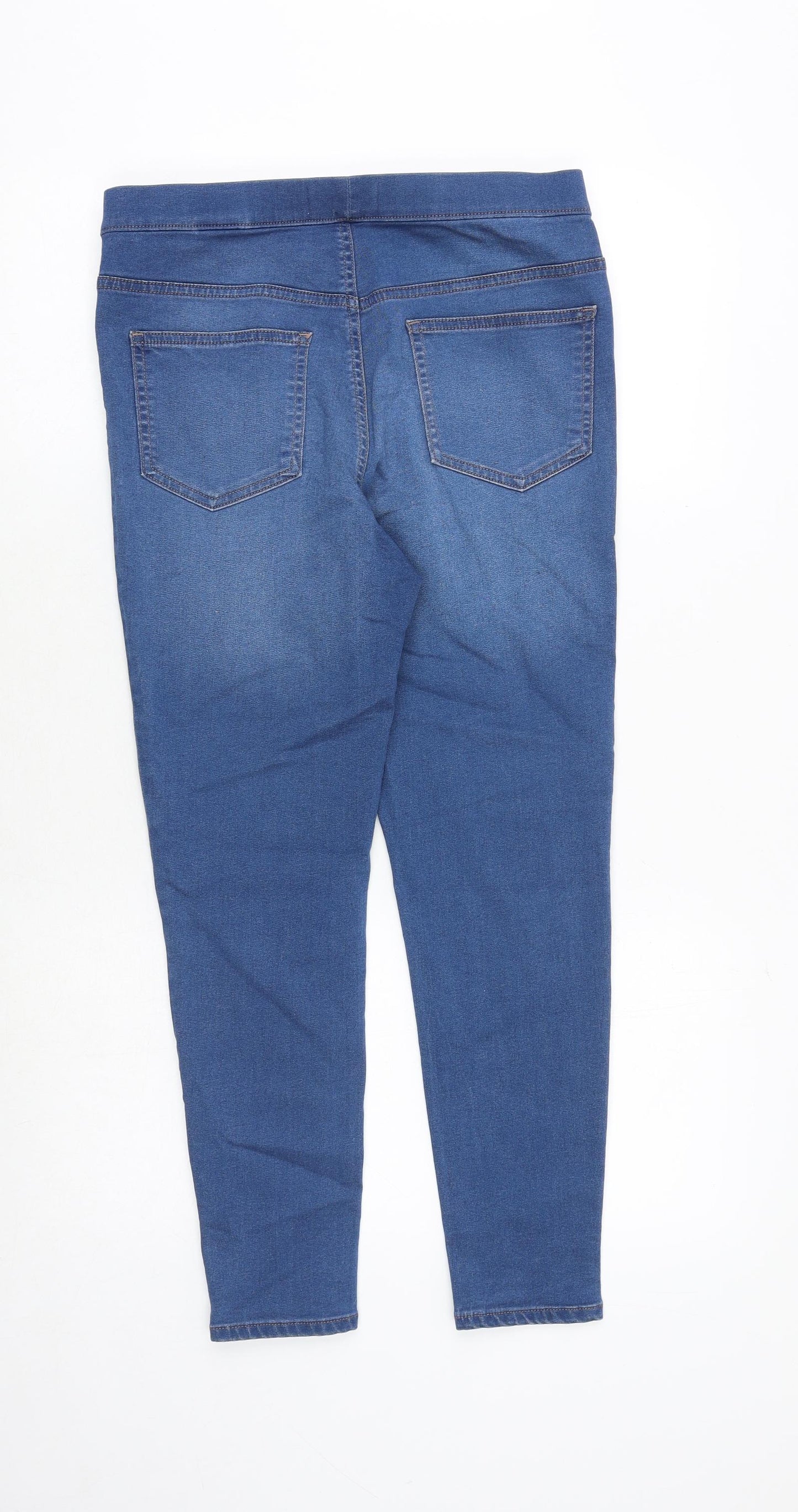 Marks and Spencer Womens Blue Cotton Jegging Jeans Size 12 Regular