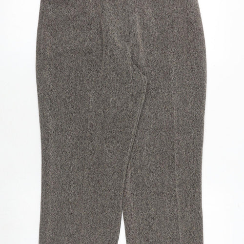 Marks and Spencer Womens Brown Polyester Dress Pants Trousers Size 10 Regular Zip