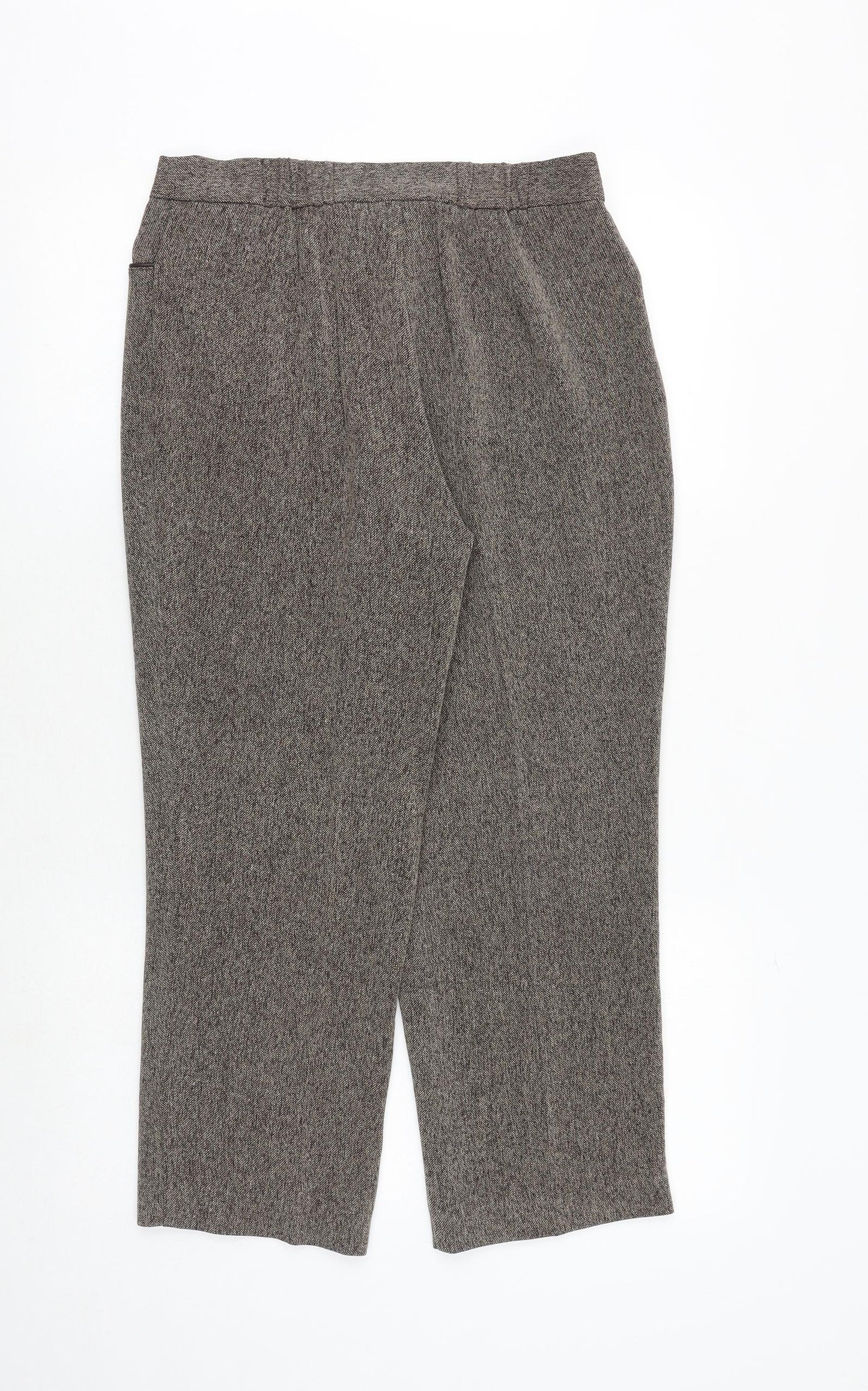 Marks and Spencer Womens Brown Polyester Dress Pants Trousers Size 10 Regular Zip