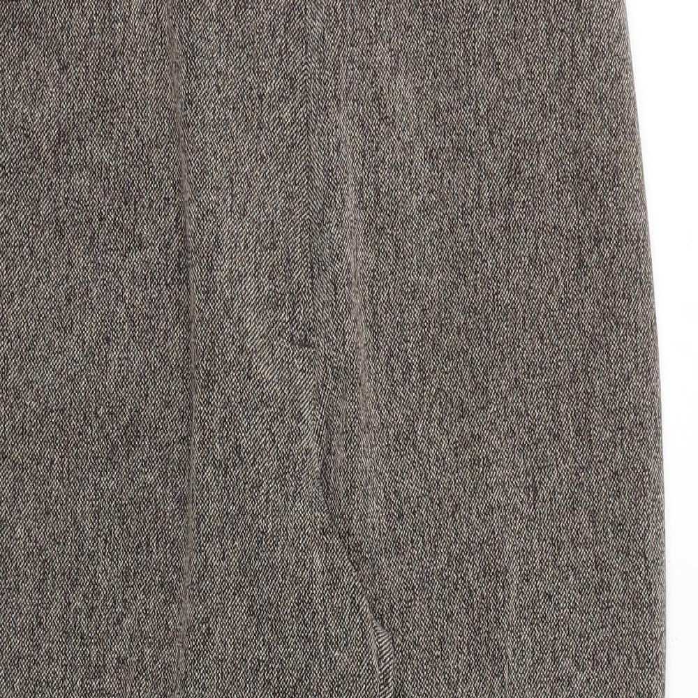 Marks and Spencer Womens Brown Polyester Dress Pants Trousers Size 10 Regular Zip
