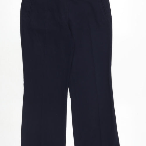 Per Una Womens Blue Polyester Dress Pants Trousers Size 8 Regular Zip