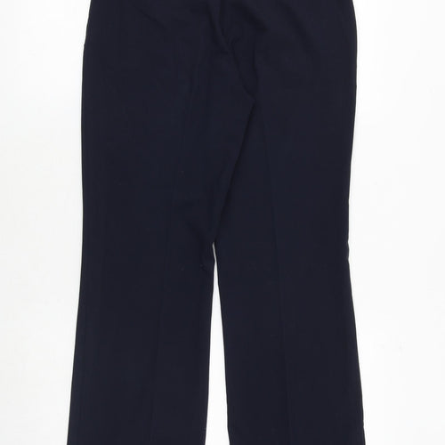 Per Una Womens Blue Polyester Dress Pants Trousers Size 8 Regular Zip