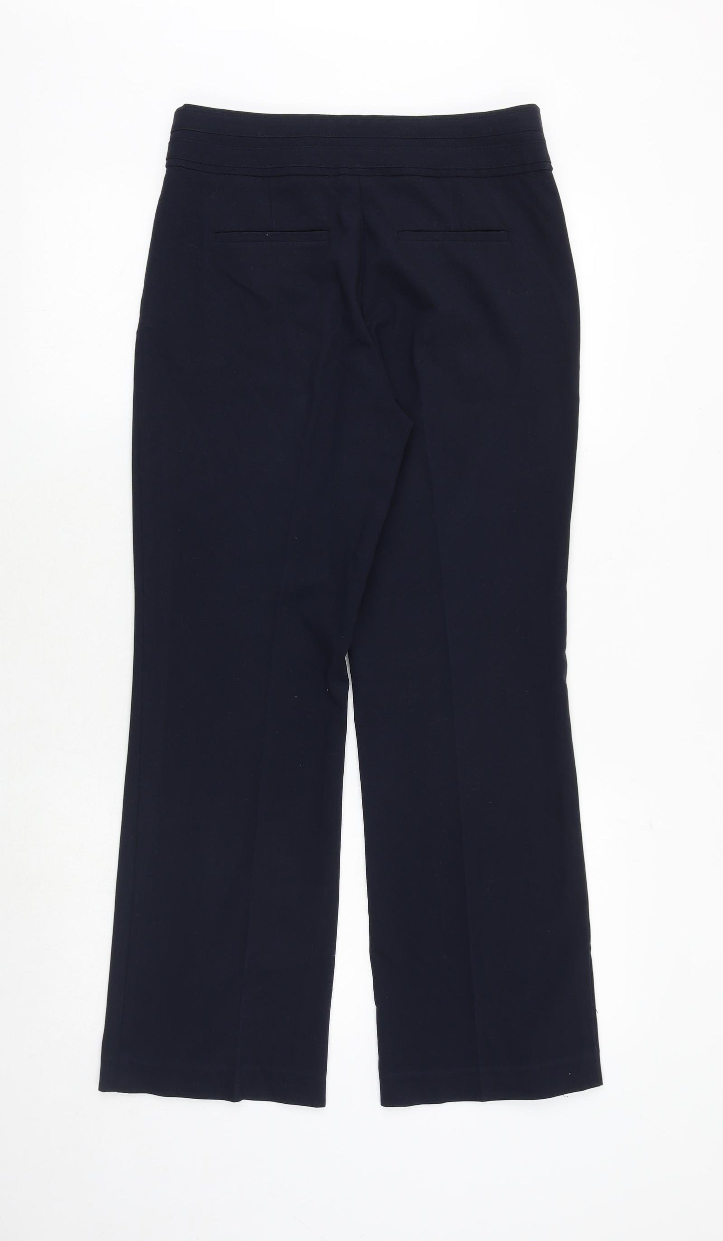 Per Una Womens Blue Polyester Dress Pants Trousers Size 8 Regular Zip