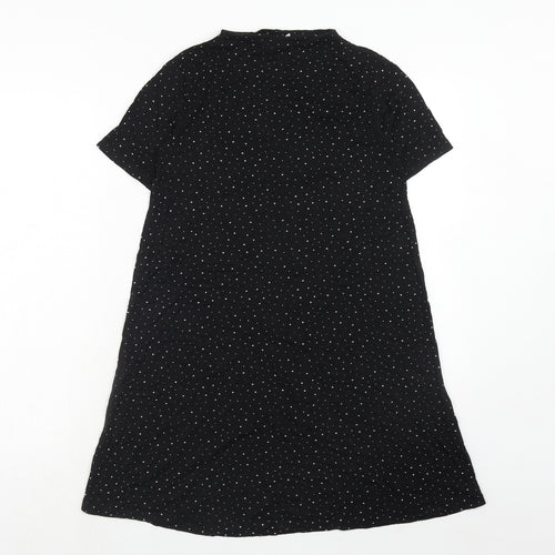 Pull&Bear Womens Black Viscose A-Line Size S Mock Neck Pullover