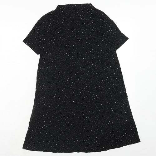Pull&Bear Womens Black Viscose A-Line Size S Mock Neck Pullover