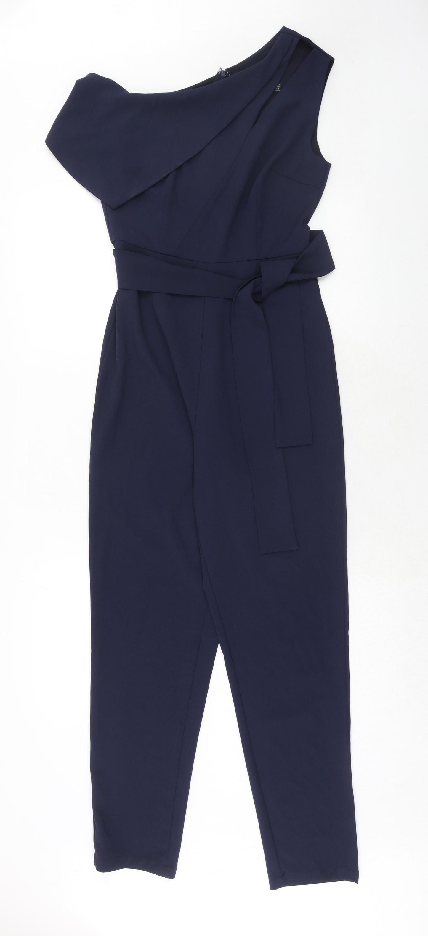 Lavish Alice Womens Blue Polyester Jumpsuit One-Piece Size 8 Zip