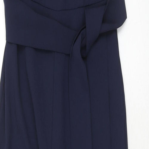 Lavish Alice Womens Blue Polyester Jumpsuit One-Piece Size 8 Zip