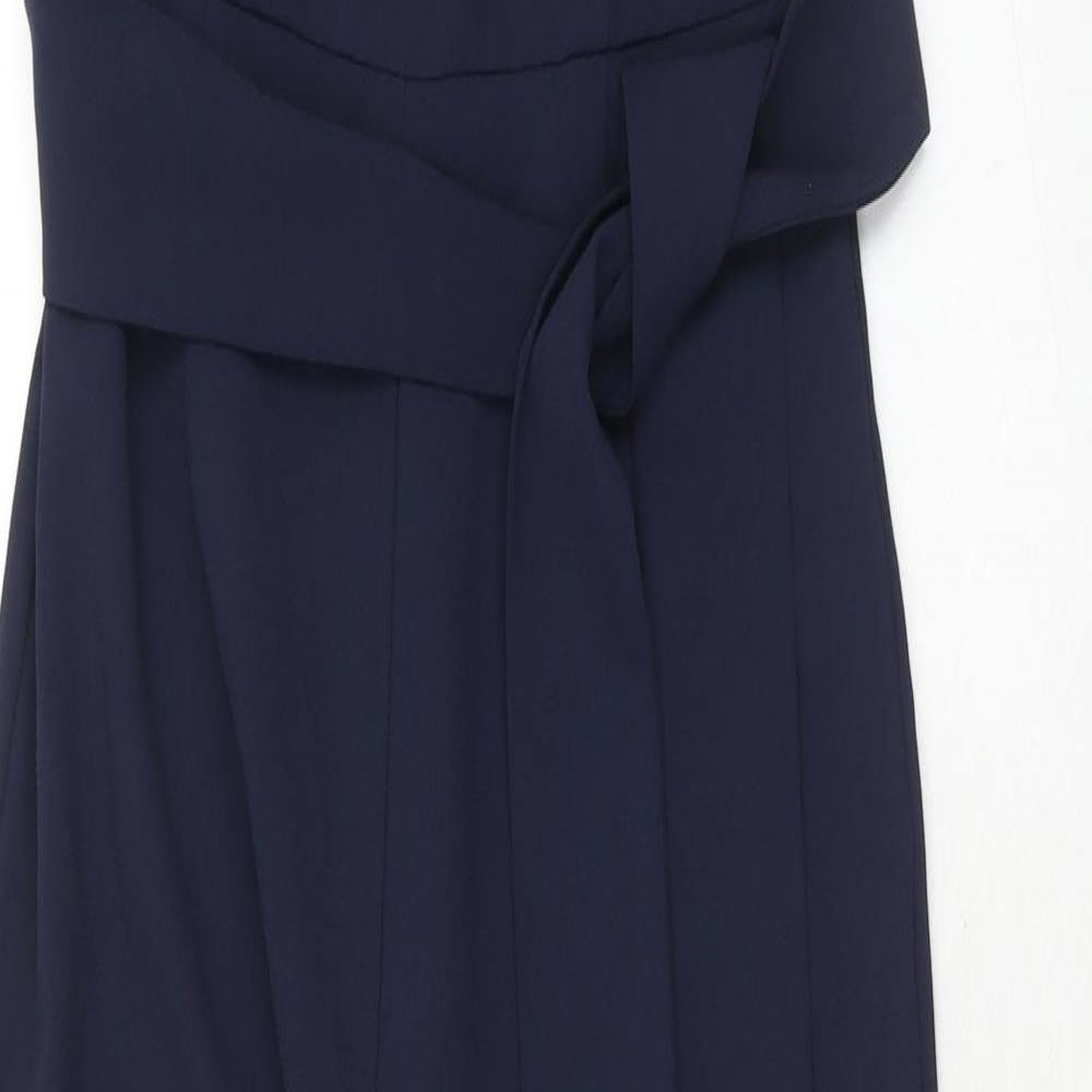 Lavish Alice Womens Blue Polyester Jumpsuit One-Piece Size 8 Zip