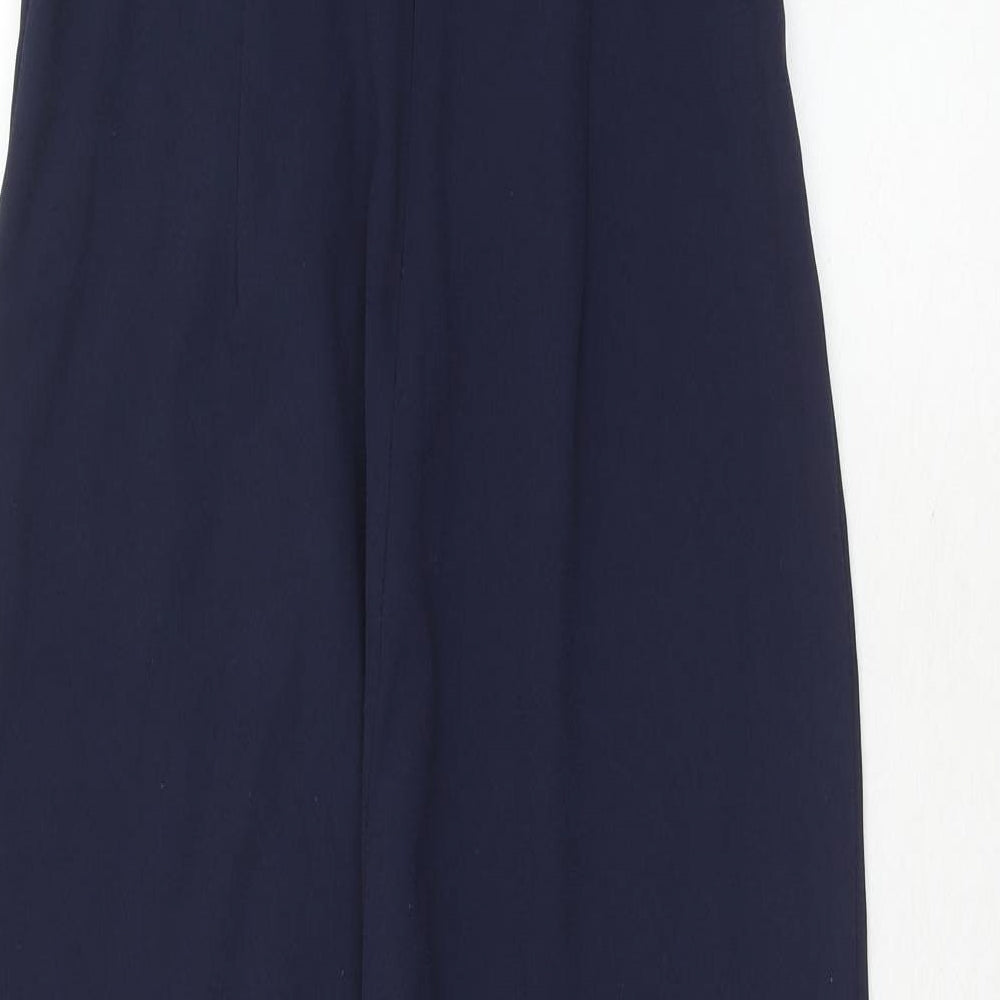 Lavish Alice Womens Blue Polyester Jumpsuit One-Piece Size 8 Zip