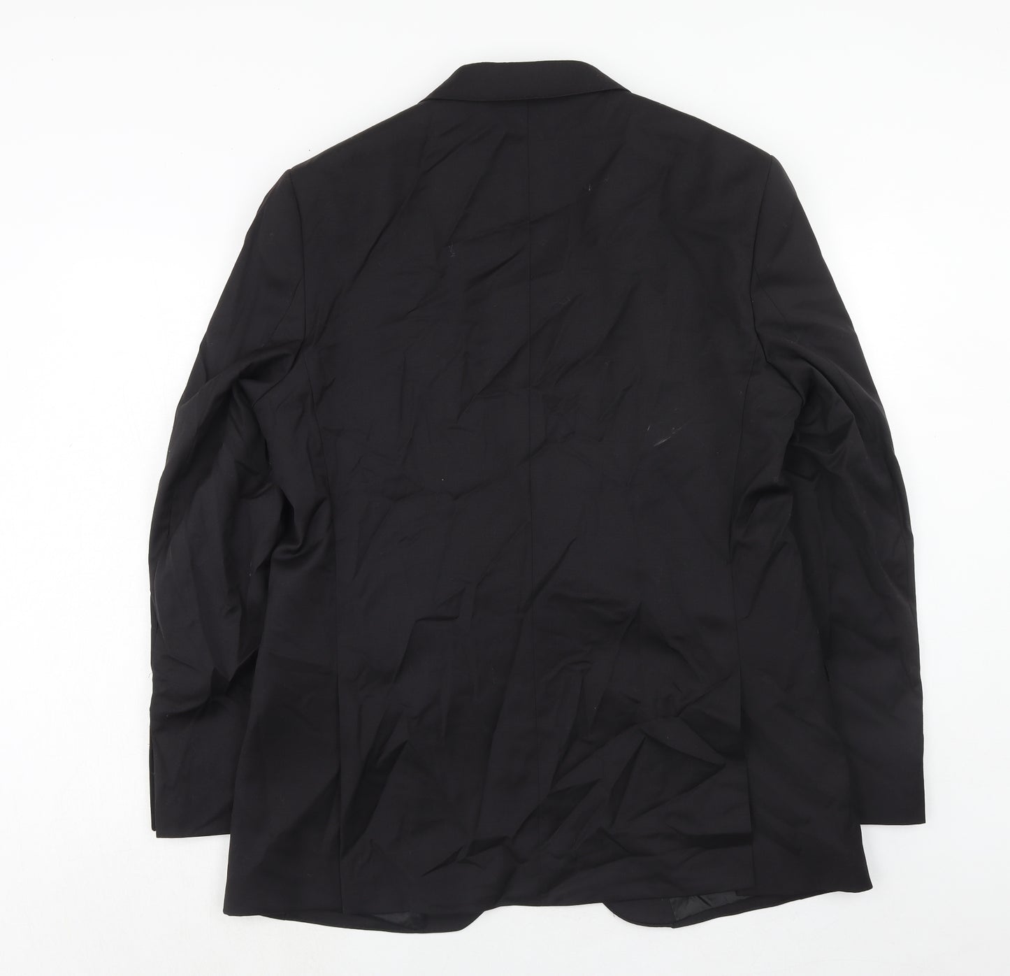 Marks and Spencer Mens Black Polyester Jacket Suit Jacket Size 42 Regular
