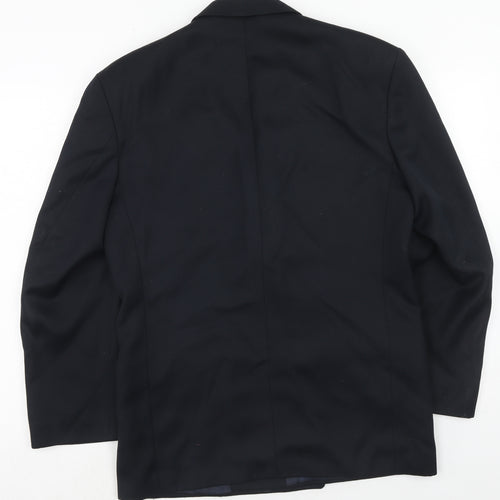 Corman Mens Blue Polyester Jacket Suit Jacket Size 38 Regular