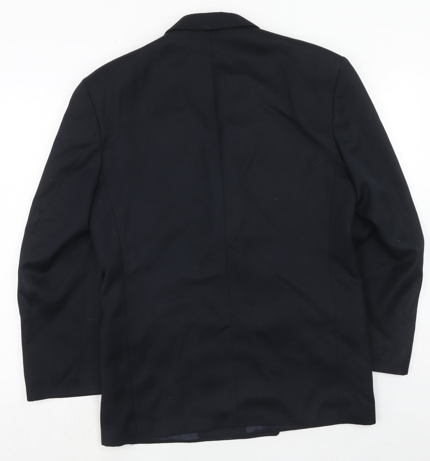Corman Mens Blue Polyester Jacket Suit Jacket Size 38 Regular
