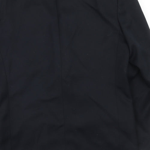 Corman Mens Blue Polyester Jacket Suit Jacket Size 38 Regular