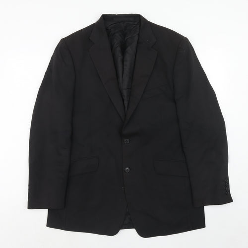 Autograph Mens Black Wool Jacket Suit Jacket Size 40 Regular