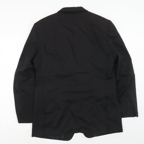 Autograph Mens Black Wool Jacket Suit Jacket Size 40 Regular