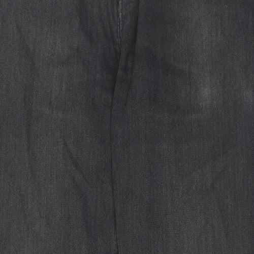 NEXT Mens Black Cotton Straight Jeans Size 34 in Regular Zip