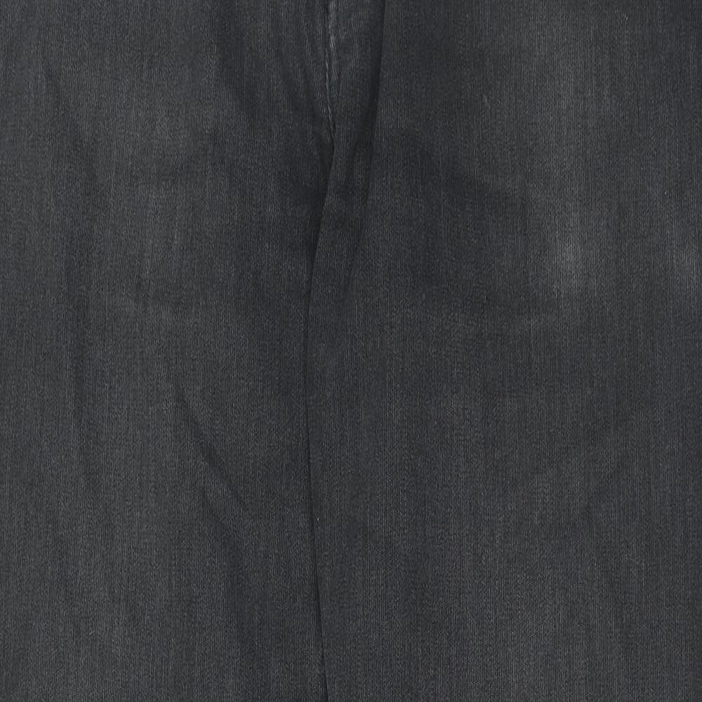 NEXT Mens Black Cotton Straight Jeans Size 34 in Regular Zip