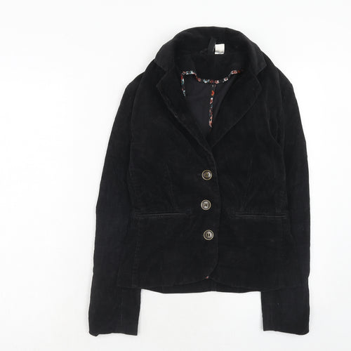 NEXT Womens Black Cotton Jacket Blazer Size 8